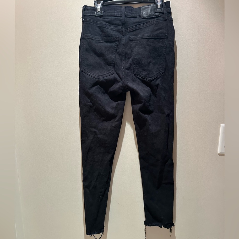 Denim Forum - Lola High Rise Skinny Cropped Black Jeans - Picture 2 of 4